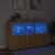 Produktbild 5 för Skänk med LED-belysning sonoma-ek 162x37x100 cm