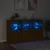 Produktbild 5 för Skänk med LED-belysning brun ek 181,5x37x100 cm