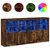 Produktbild 2 för Skänk med LED-belysning rökfärgad ek 202x37x100 cm