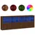 Produktbild 2 för Skänk med LED-belysning brun ek 283x37x100 cm