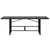 Produktbild 4 för Trädgårdsbord med glasskiva svart 190x80x74 cm konstrotting