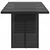 Produktbild 5 för Trädgårdsbord med glasskiva svart 190x80x74 cm konstrotting