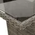 Produktbild 8 för Trädgårdsbord med glasskiva grå 190x80x74 cm konstrotting