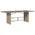 Produktbild 2 för Trädgårdsbord med glasskiva beige 190x80x74 cm konstrotting