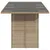 Produktbild 4 för Trädgårdsbord med glasskiva beige 190x80x74 cm konstrotting