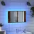 Produktbild 4 för Spegelskåp med LED rökfärgad ek 80x12x45 cm akryl