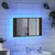 Produktbild 4 för Spegelskåp med LED brun ek 80x12x45 cm akryl