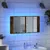 Produktbild 4 för Spegelskåp med LED rökfärgad ek 90x12x45 cm akryl