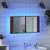 Produktbild 4 för Spegelskåp med LED brun ek 90x12x45 cm akryl