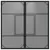 Produktbild 7 för Trädgårdsbord med glasskiva svart 80x80x75 cm konstrotting