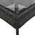 Produktbild 8 för Trädgårdsbord med glasskiva svart 80x80x75 cm konstrotting