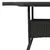 Produktbild 9 för Trädgårdsbord med glasskiva svart 80x80x75 cm konstrotting