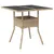 Produktbild 2 för Trädgårdsbord med glasskiva beige 80x80x75 cm konstrotting