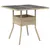 Produktbild 6 för Trädgårdsbord med glasskiva beige 80x80x75 cm konstrotting