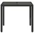 Produktbild 4 för Trädgårdsbord med glasskiva svart 90x90x75 cm konstrotting