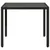 Produktbild 5 för Trädgårdsbord med glasskiva svart 90x90x75 cm konstrotting