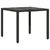 Produktbild 6 för Trädgårdsbord med glasskiva svart 90x90x75 cm konstrotting