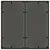 Produktbild 7 för Trädgårdsbord med glasskiva svart 90x90x75 cm konstrotting