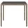 Trädgårdsbord med glasskiva grå 90x90x75 cm konstrotting