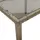 Trädgårdsbord med glasskiva grå 90x90x75 cm konstrotting
