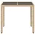 Produktbild 4 för Trädgårdsbord med glasskiva beige 90x90x75 cm konstrotting
