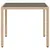 Produktbild 5 för Trädgårdsbord med glasskiva beige 90x90x75 cm konstrotting