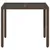 Produktbild 4 för Trädgårdsbord med glasskiva brun 90x90x75 cm konstrotting