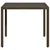 Produktbild 5 för Trädgårdsbord med glasskiva brun 90x90x75 cm konstrotting