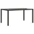 Produktbild 2 för Trädgårdsbord med glasskiva svart 150x90x75 cm konstrotting