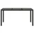 Produktbild 4 för Trädgårdsbord med glasskiva svart 150x90x75 cm konstrotting