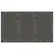Produktbild 7 för Trädgårdsbord med glasskiva svart 150x90x75 cm konstrotting
