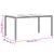 Produktbild 11 för Trädgårdsbord med glasskiva svart 150x90x75 cm konstrotting
