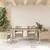 Produktbild 3 för Trädgårdsbord med glasskiva beige 150x90x75 cm konstrotting