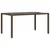 Produktbild 6 för Trädgårdsbord med glasskiva brun 150x90x75 cm konstrotting