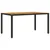 Produktbild 6 för Trädgårdsbord med akaciaträ svart 150x90x75 cm konstrotting