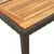Produktbild 8 för Trädgårdsbord med akaciaträ svart 190x90x75 cm konstrotting