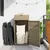 Produktbild 3 för Trädgårdsskåp beige 55x55x111 cm konstrotting