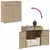 Produktbild 10 för Trädgårdsskåp beige 105x55x113 cm konstrotting