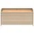 Produktbild 4 för Förvaringsbänk beigemix 100x50x52 cm konstrotting massiv akacia