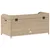Produktbild 6 för Förvaringsbänk beigemix 100x50x52 cm konstrotting massiv akacia