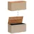 Produktbild 7 för Dynbox beige 110x50x54 cm konstrotting akaciaträ