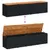 Produktbild 7 för Dynbox svart 220x50x54 cm konstrotting akaciaträ