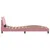 Produktbild 5 för Sängram med huvudgavel rosa 90x190 cm sammet