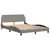 Produktbild 3 för Sängram med huvudgavel taupe 140x190 cm tyg