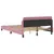Produktbild 6 för Sängram med huvudgavel rosa 140x190 cm sammet