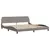 Produktbild 3 för Sängram med huvudgavel taupe 200x200 cm tyg