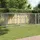 Hundgård med dörrar grå 4x2x1,5 cm galvaniserat stål