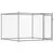 Produktbild 7 för Hundgård med dörr grå 12x2x1,5 cm galvaniserat stål