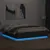 Produktbild 4 för Sängram med LEDs svart 200x200 cm konstruerat trä
