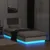Produktbild 4 för Sängram med huvudgavel och LEDs vit 90x200 cm